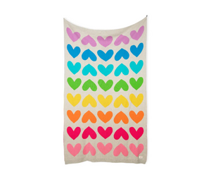 PINK LEMONADE - Bright Blush Hearts Print Blanket Set