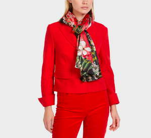 Marc Cain - Printed Silk Scarf in Night Train