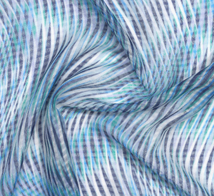 Echo - Hazy Wavy Print Scarf in Navy