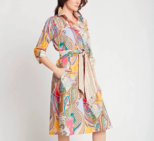 
            
                Load image into Gallery viewer, Hinson Wu - Tamron 3/4 Sleeve Dress in Paisley Print
            
        