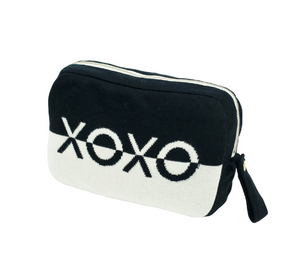 PINK LEMONADE - "XOXO" Blanket Set in Black/Natural