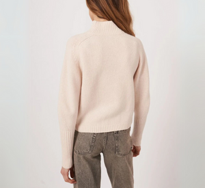 Repeat - Baby Wool Mock Neck Sweater in Pearl