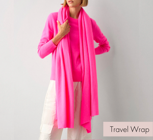 White + Warren - Cashmere Travel Wrap in Pink Glow
