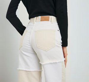 Rails - Getty Patchwork Jean in Ecru/White