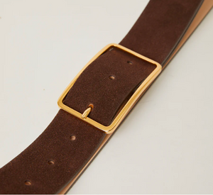 
            
                Load image into Gallery viewer, B-Low The Belt - Milla Suede Belt in Chocolate Gold
            
        