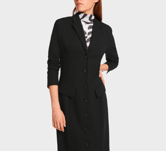 
            
                Load image into Gallery viewer, Marc Cain - Animal Intense Dress with Lapels in Black
            
        