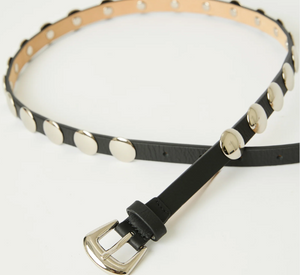 B-Low The Belt - Ames Leather Stud Disc Belt in Black and Silver