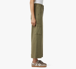 Joe's Jeans - Milla High Rise Utility Wide Leg Crop Trouser in Burnt Olive