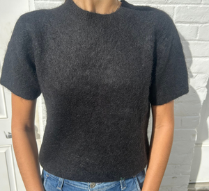 Rails -  Briar Short Sleeve Alpaca Crew Sweater in Black