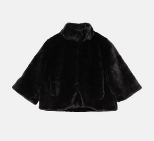 Echo - Faux Fur Jacket in Black