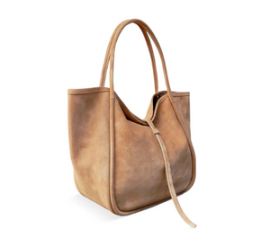 OLIEVE - Ellis Suede Hobo Tote in Pane