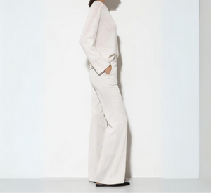 Luisa Cerano - Light Weight Flare Corduroy Pants in Eggshell