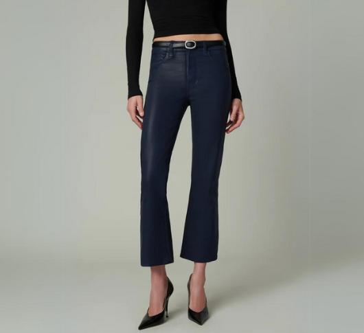 Joe's Jeans - Callie Coated Crop Bootcut Pants in Navy