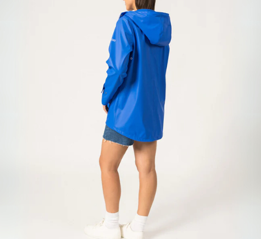 SAINT JAMES - Waterproof Raincoat with Hood in Royal Blue