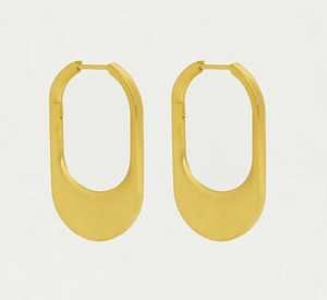 Dean Davidson - Crosby Oval Hinged Hoops in Gold