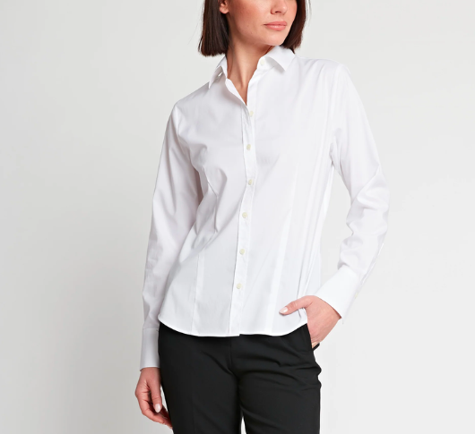 
            
                Load image into Gallery viewer, Hinson Wu - Diane Fitted Cotton Shirt in White
            
        