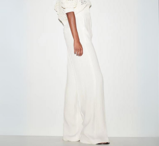 Luisa Cerano - Wide-leg Pants in Off White