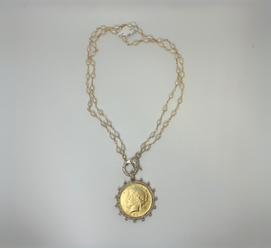 Elisabeth Pohle - Lady Liberty Coin Necklace in Gold