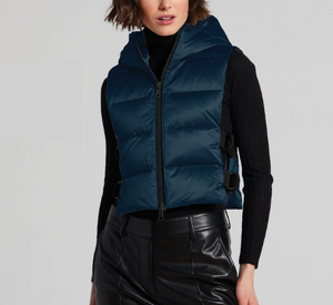 Adroit Atelier - Lola Quilted Vest in Blue Pond