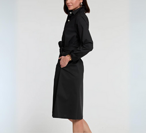 Hinson Wu - Tamron Long Sleeve Cotton Dress in Black