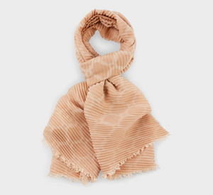 Marc Cain - Pleated Scarf in Dark Cream