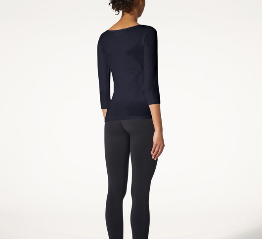 Wolford - Cordoba 3/4 Sleeve Top in Deep Night