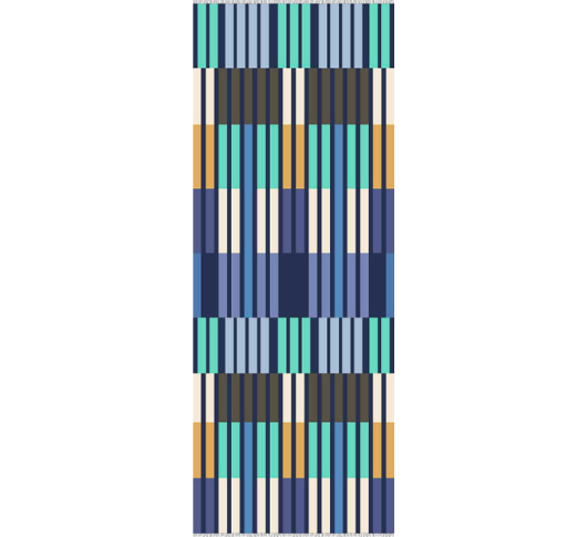 Echo - Color Block Stripe Happy Wrap in Blue