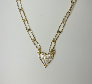 Elisabeth Pohle - Heart Choker Chain Necklace in Gold