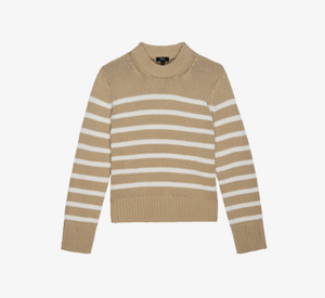 Rails - Alise Striped Cotton Sweater in Burch/Ivory