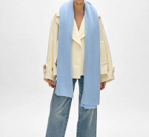 White + Warren - Cashmere Travel Wrap in Icy Blue