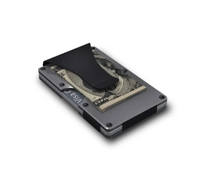 GRID WALLET - Grid Metal Wallet in Titanium