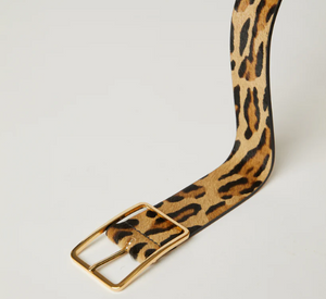 B-Low the Belt - Milla Calf Hair Leopard Belt in Beige, Brown, Black, and Gold