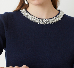 SUNCOO – Pearl Sweater in Navy