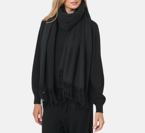 Repeat - Fringe Wrap in Black
