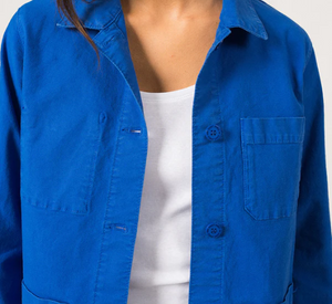 Saint James - Workwear Jacket with Patch Pockets in Royal Blue