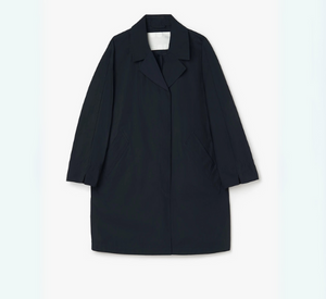 OOF - Nylon Trench Coat in Dark Blue