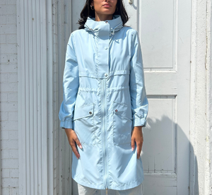 Nikki Jones - Long Lightweight Coat in Cloud Blue