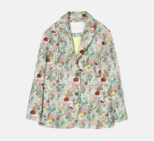OOF - Floral Jacquard Blazer Jacket in Multicolor