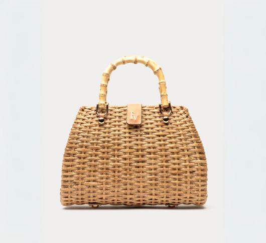 Frances Valentine - Rooster Basket Toast Handbag in Natural