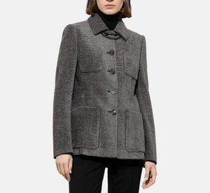 Luisa Cerano - Birdseye Tweed Jacket in Black