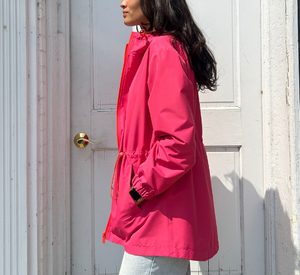 Nikki Jones - Lightweight Coat with Cinched Weight in Pink
