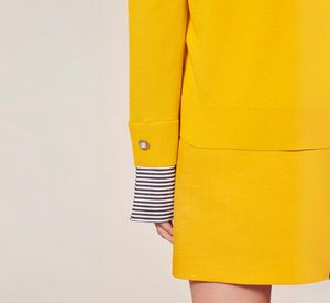 Tara Jarmon - Cotton and Merinos Wool Sweater in Primrose Yellow