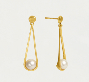 Dean Davidson Design - Mini Ipanema Small Long Drop Earrings in Pearl Gold