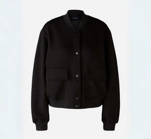 OUI - Jersey Baseball Jacket in Black