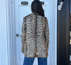 Peter Nathan Inc. - Leopard Print Kidskin Coat in Black and Camel