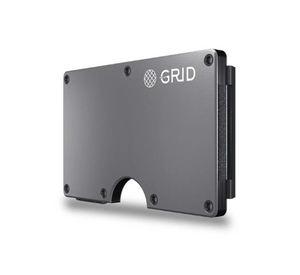 GRID WALLET - Grid Metal Wallet in Titanium