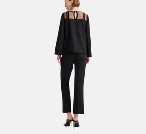 THEO - Aphrodite Bootcut Trousers in Black