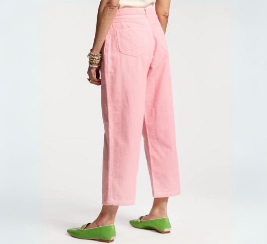 Frances Valentine - Janecord Wide Leg Corduroy Pant in Pink