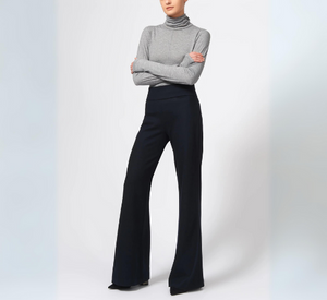 Kal Rieman - Wide Leg Felted Jersey Pant in Midnight