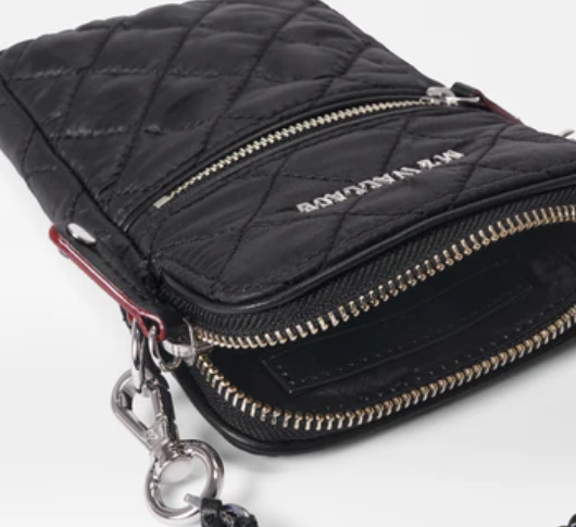 MZ Wallace - Micro Crosby Quilted Crossbody Bag in Black